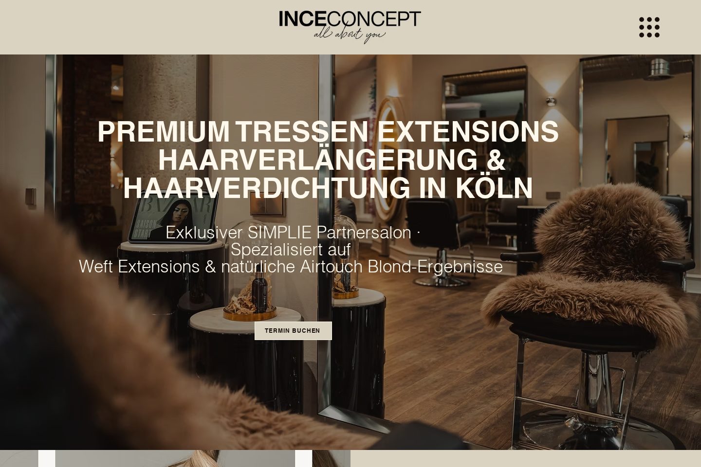 Homepage of the INCE CONCEPT website